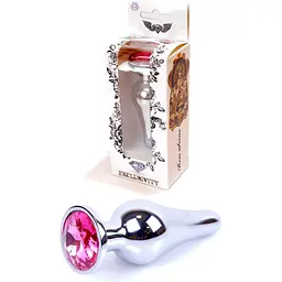 Анальна пробка Boss Of Toys Boss Series - Jewellery Silver Butt Plug Pink, BS6400071, Срібний / Яскраво-рожевий - мініатюра 3