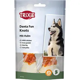 Ласощі Trixie Denta Fun для собак Кісточка для чищення зубів з куркою 11 см 70 г 2 шт (арт.31322)