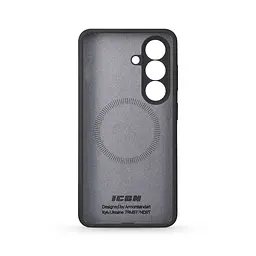 Силиконовый чехол с MagSafe для Samsung Galaxy S26 5G, ICON2 MagCase, черный, противоударный, панель с мягкой подкладкой, защита всего корпуса, поддержка беспроводной зарядки, совместим с защитными стеклами и пленками, ArmorStandart (ARM88788) - мініатюра 2