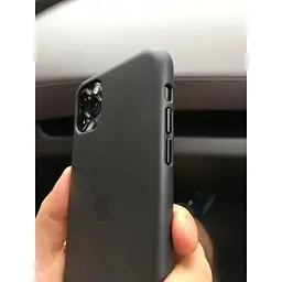 Оригінальний шкіряний чохол Apple Leather Case для iPhone 11 Pro Max (6.5") Black (MX0E2ZM/A) - мініатюра 9