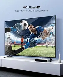 Кабель відео Ugreen HDMI 2.0 4K 3D 1М Black (ED030) - мініатюра 7