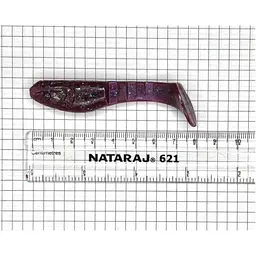 Силіконова приманка HARPOON "KOPUTO" 3" ультрафіолет синій (2шт/уп) зелена блискітка