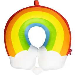 Подушка для шиї Yiwu Rainbow велюр 30х30х10 см червона