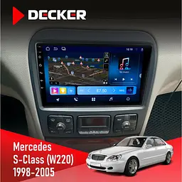 Штатна магнітола Mercedes-Benz S-Class (W220) 1998-2005 Decker D9-008 8x128 DSP 4G Decker (НФ-00004399)