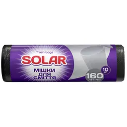  Мішки для сміття Solar 160 л 10 шт. чорні