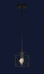 Світильник підвісний Levistella 756PR101F-1 BK, E27, чорний, 135x135мм, висота 200-1100мм, стиль лофт - мініатюра 2