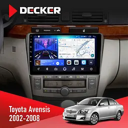 Штатна магнітола Toyota Avensis 2002-2008 Black Decker D9-006 4x64, 4G Decker (НФ-00008991)