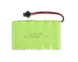 Акумулятор AA 7.2V 2300 mAh з конектором JST SM-2P для дитячих іграшок та катерів (18860)