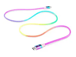 Кабель REAL-EL Premium USB Type C - Type C Rainbow 1m (EL123500053) - мініатюра 3