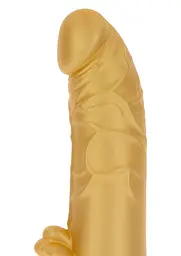 Вібратор Get Real Gold Dicker Stim 22 см (золотий) - мініатюра 8