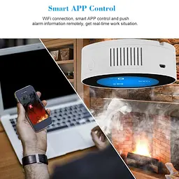 Розумний датчик витоку газу WiFi з сиреною Yobang Security GS-85 wifi + Iphone & Android App (100315) - мініатюра 6