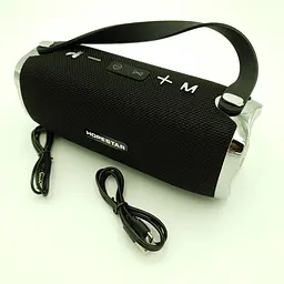 Бездротова акумуляторна колонка Bluetooth акустика FM MP3 AUX USB Hopestar H24 чорний - мініатюра 6