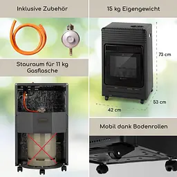 Газовий обігрівач камін Blumfeldt Andora Flame (10035407) - мініатюра 5