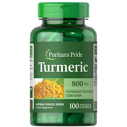 Куркума Puritan's Pride Turmeric 800 mg, 100 капсул