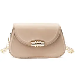 Сумочка через плече каркасна із клапаном Lilly P4-8420B біж - мініатюра 9
