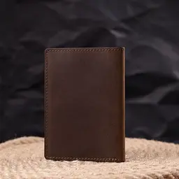 Добротна обкладинка на військовий квиток із вінтажної шкіри Слава ЗСУ Grande Pelle 16751 коричнева - мініатюра 8