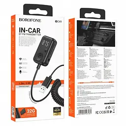 Автомобільний FM модулятор трансмітер з Bluetooth в машину V5.3 Borofone BC49 June USB - мініатюра 8