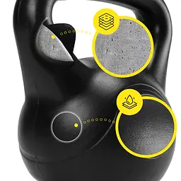 Гиря вінілова Cornix 4 кг XR-0429 Black - мініатюра 2
