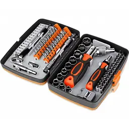 Набір викруток із тріскачкою Torx Ratchet 68 в 1/Рожевий комплект інструментів із храповим механізмом - мініатюра 4