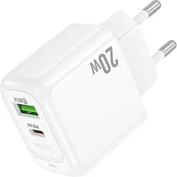 Мережевий зарядний пристрій Hoco CS54A Surplus PD20W+QC3.0 White (6942007631518) [173056] - мініатюра 4