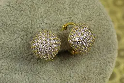 Сережки кільця Xuping Jewelry Насип 1.2 см лимонне золото - мініатюра 2