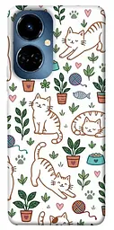 TPU чохол Demsky Cats pattern для TECNO Camon 19 (CI6n) / 19 Pro (CI8n)