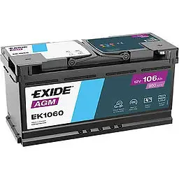 Автомобільний акумулятор EXIDE START-STOP AGM 6СТ-106Ah АзЕ 950 (EN) EK1060