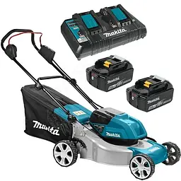 Газонокосарка акумуляторна Makita DLM460PT2 (46 см, 20-75 мм, 60 л, BL, LXT)