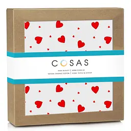 Пелюшки фланелеві Cosas Ruby Hearts 100х120 см (FlannelDiapers_RubyHearts_100x120) - мініатюра 2