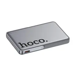Портативне зарядне - магнітний павер банк Hoco Q36 Sunlight magnetic suction + holder PD 20W 5000 mAh - мініатюра 5