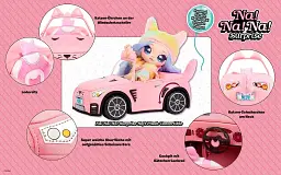 Машина для ляльки На На На Кетмобіль Na Na Surprise Soft Plush Convertible , Kitty Car - мініатюра 5