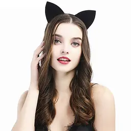 Обруч з котячими вушками Babydoll Універсальний.. Чорний 4501