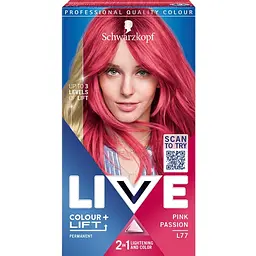 Краска для волос Schwarzkopf Live Colour + Lift осветляющая тонирующая L77 Pink Passion