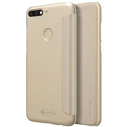 Чохол-книжка Nillkin Sparkle Leather Case HuAwei Y7 Prime 2018/Enjoy 8 Gold - мініатюра 2