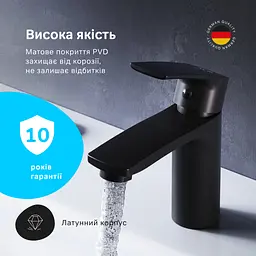 Змішувач для умивальника AM.PM Pride black matt F7C02122 - мініатюра 4