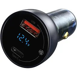 Автомобільний зарядний пристрій Baseus Particular PPS 1USB + Type-C 65W + Cable Type-C/Type-C 1m TZCCKX-0G - мініатюра 6