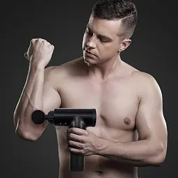 Ударний масажер для тіла електричний перкусійний чорний масажер для м'язів 24W - мініатюра 5