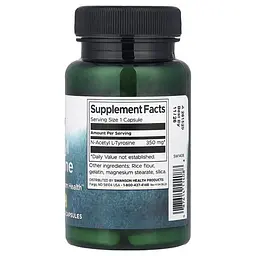 L-Тирозин N-Acetyl L-Tyrosine 350 mg 60 капсул Swanson vit0006638 - мініатюра 2