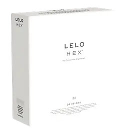 Упаковка 36 шт. надтонких презервативів Lelo Hex