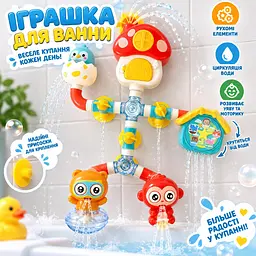 Іграшка для ванни водоспад на присосках для купання з фігурками тварин - мініатюра 4