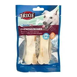 Ласощі для собак Trixie Кость для чистки зубів з качкою Denta Fun 10 см 70 г (2 шт.)
