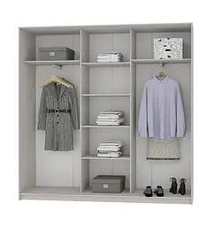 Шафа-купе тридверна MebelStar Стандарт BG 2ДСП/Дзеркало 210x45x210 см Дуб сонома (MBS-8355) - мініатюра 2