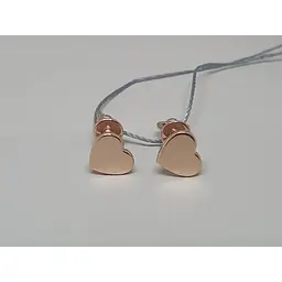 Золоті сережки-пуссети Серця. 220993 - мініатюра 3