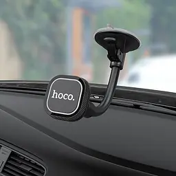 Автотримач для телефону магнітний HOCO CA55 на присосці Black - мініатюра 2
