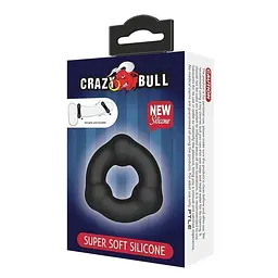 Ерекційне кільце Crazy Bull Super Soft Ring, 5.4 см (чорний) - мініатюра 6