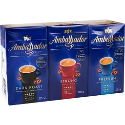 Набір кави Ambassador Dark Roast + Strong + Premium мелена 675 г - мініатюра 3