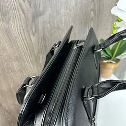 Сумка жіноча велика чорна класична стильна на плече - мініатюра 7