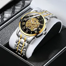 Наручний годинник чоловічий 8250 Silver-Black Winner acs0029767 - мініатюра 2
