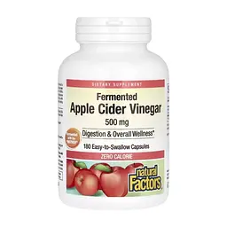 Трави Natural Factors Яблучний оцет Ферментований, 500 мг Fermented Apple Cider Vinega (NFS-02056)