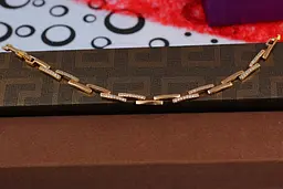 Браслет Xuping Jewelry Шахматка 17 см 6 мм золотистий - мініатюра 4